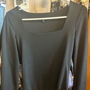 MittoShop Black Square Neck Bodysuit